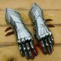 Armor Medieval Steel Gauntlets Late Gothic Knight Finger Gloves SCA LARP Gift