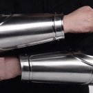 Medieval Knight Armor Steel Arm Guard ~ Crusader Silver Bracers Larp protection