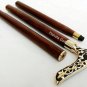 Antique Style Victorian Cane Wooden Walking Stick Vintage Designer Brass Handle
