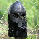 Medieval Viking Spectacles Chain mail Helmet Knights Crusader Wearable Helmet