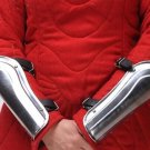 Medieval Knight Armor Arm Guard ~ Crusader Silver Steel Bracers Larp protection Medieval Knight Armor Arm Guard ~ Crusader Silver Steel Bracers Larp protection