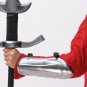 Medieval Knight Armor Arm Guard ~ Crusader Silver Steel Bracers Larp protection