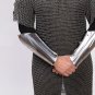 Medieval Armor Steel Arm Guard ~ Knight Crusader Silver Bracers Larp protection