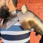 Knight Armor shoulder with neck Guard ~ Medieval Shoulder Steel Larp protection