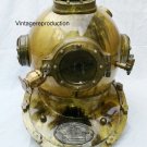 US Navy Diving Helmet Mark V Deep Sea Marine Divers Antique Scuba Boston Helmet