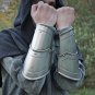 Medieval Armor Half Arm Guard ~ Knight Crusader Silver Bracers Larp protection