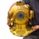 Antique Boston Diving Scuba SCA Divers US Navy V Marine Divers Deep Mark Helmet