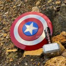First avenger with Thor hammer replica Marvel captain America shield shield Steve Rogers Cosplay First avenger with Thor hammer replica Marvel captain America shield shield Steve Rogers Cosplay