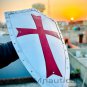 Medieval Templar Shield Steel Wall Decor Heater Shield/ gladiator mask Halloween gift for him
