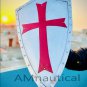 Medieval Templar Shield Steel Wall Decor Heater Shield/ gladiator mask Halloween gift for him