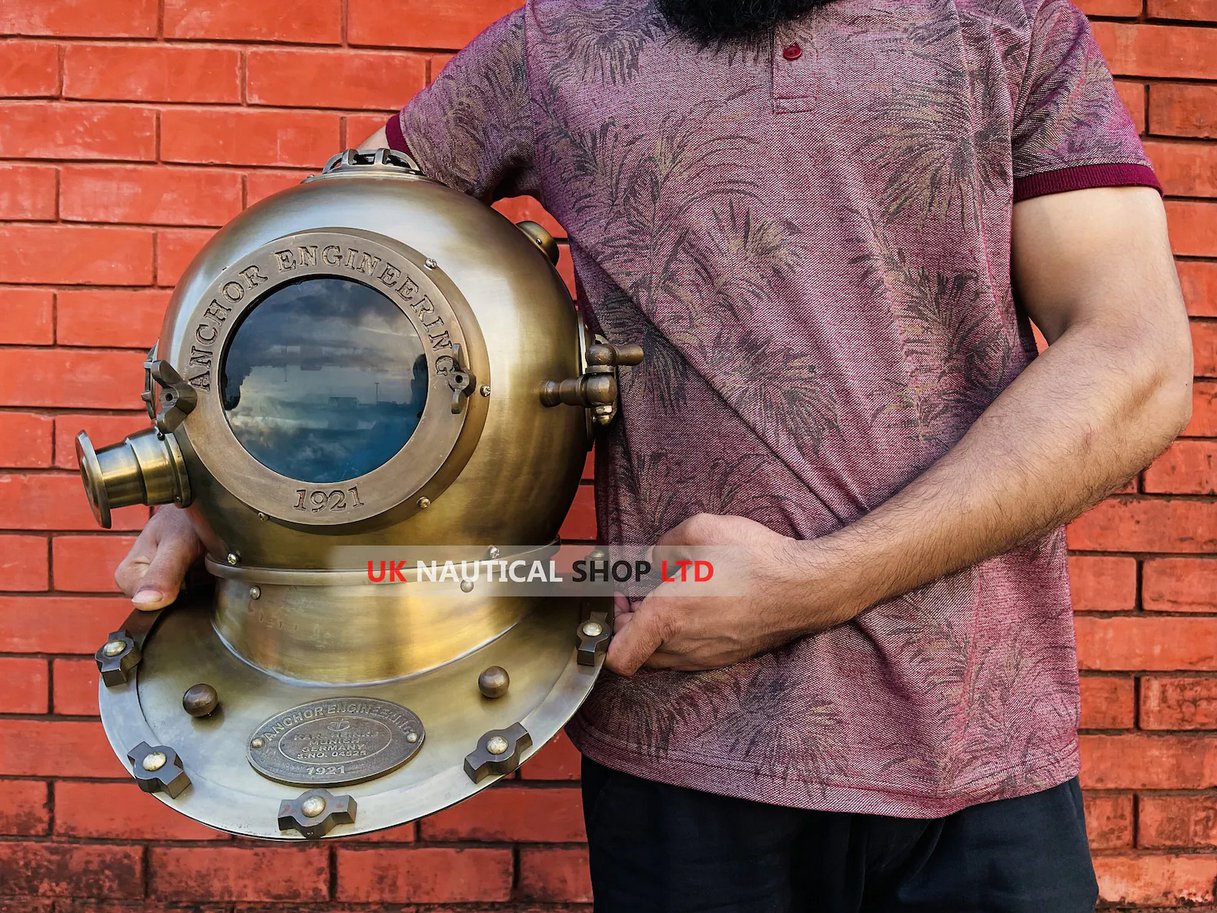 1921 Anchor engineering diving helmet - Deep sea scuba divers helmet