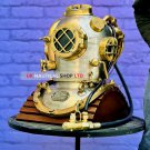 Copper brass diving helmet - US Navy Mark V Diving Helmet - Rare's finish divers helmet
