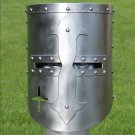 Medieval Armor Knight~ Crusader Helmet Metal Chrome, 11" Swagger~ souls - Style Decorative gift Medieval Armor Knight~ Crusader Helmet Metal Chrome, 11" Swagger~ souls - Style Decorative gift