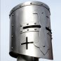 Medieval Armor Knight~ Crusader Helmet Metal Chrome, 11" Swagger~ souls - Style Decorative gift