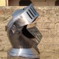 Halloween European Closed Helmet with stand Medieval Knight Visor Helmet Larp Fancy