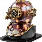 Vintage Marine Divers Helmet Solid Steel & Brass Scuba Diving Helmet 18" W