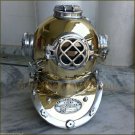 Antique Brass Scuba Deep Sea Diving Divers Helmet Mark V U.S Navy Vintage 18" Antique Brass Scuba Deep Sea Diving Divers Helmet Mark V U.S Navy Vintage 18"