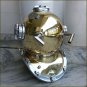 Antique Brass Scuba Deep Sea Diving Divers Helmet Mark V U.S Navy Vintage 18"