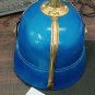 Pickelhaube Helmet Militaria Leather Prussian with stand German blue Imperial