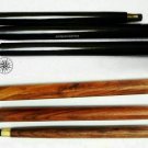 Vintage Black & Brown 3 Fold Wooden Walking Stick Cane Lot Of 2(Stick Only) Gift Vintage Black & Brown 3 Fold Wooden Walking Stick Cane Lot Of 2(Stick Only) Gift