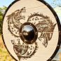 Dragon Wooden Shield ~ Medieval Viking Valhalla Shield Helm of Awe