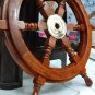 Nautical Marine Home Wall Décor wooden and Brass Ship wheel |