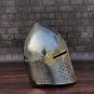Templar helmet, Templar Knight helmet with Mason's Brass Cross, Medieval crusader