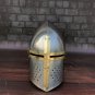 Templar helmet, Templar Knight helmet with Mason's Brass Cross, Medieval crusader