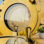 15" Canal Boat Porthole Window Antique Brown Door Window Glass Porthole Home Decor