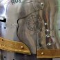 Medieval Knight European Closed Helmet Armor 18G Steel German Helmet With Stand