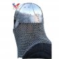 Medieval Viking Helmet Battle Armor 18G Steel and Chainmail SCA Larp
