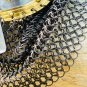 Viking Chainmail Helmet Vandal Medusa steel and brass Helmet With Wooden Stand