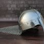 Steel Chain-mail Helmet Medieval Norman Nasal Helmet Authentic Armou Helmet