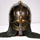 Medieval Viking Helmet With Chainmail Medieval Knight Warrior's Armor Chainmail Helmet With Stand