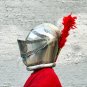 Medieval Helmet European Closed Helmet Steel Knight LARP Fancy Armor Helmet