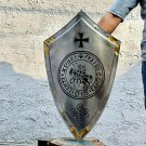 Medieval Templar Knight Shield Heater Shield 18 Gauge Steel Shield Decorative