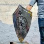 Medieval Templar Knight Shield Heater Shield 18 Gauge Steel Shield Decorative