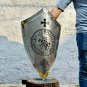 Medieval Templar Knight Shield Heater Shield 18 Gauge Steel Shield Decorative