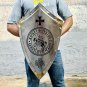 Medieval Templar Knight Shield Heater Shield 18 Gauge Steel Shield Decorative