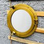 Nautical Ship Window Round Porthole Brown Finish Porthole With Mirror Glass Wall Window Porthole