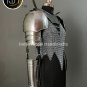 Medieval Knight Brave Female Armor Suit Gorget Pouldron Armor Chainmail Cosplay Woman