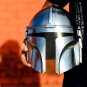 Mandalorian helmet Star wars replica Movie props Helmet Steel Knight Armor Silver Helmet
