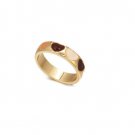 Fashion Alloy Joint Ring Love Heart Drop Oil Double Love Heart Ring