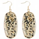 Hde1815 - Natural Oval Stone Earrings