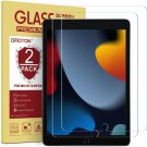 2 Pack Screen Protector for iPad 9th Gen(10.2", iPad 9, 2021) Tempered Glass/Apple Pencil Compatible