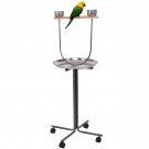 51 Inch Bird Parrot Play Stand Perch with Pan Feeding Cups