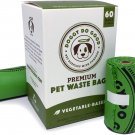 Dog Waste Bags Unscented, Vegetable-Based & Eco-Friendly, Thick & Leak Proof, Easy Open  60 Count