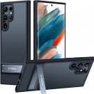 For Samsung Galaxy S22 Ultra Case 6.8''Kickstand  Matte  Black