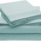 Twin XL Sheet Set Luxury Bedding Sheets  Pillowcases Ultra Soft Set Easy Care 3 PC Baby Blue