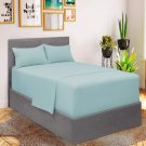Deep Pocket Full Size Luxury Sheets Pillowcases Ultra Soft Cooling Bed Sheet Set 4 Piece Baby Blue